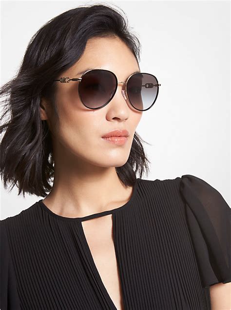 michael michael kors women's kai aviator sunglasses|Michael Kors aviator eyeglasses.